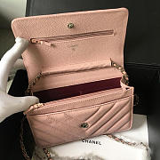 Chanel Flap Bag Calfskin Leather Pink with Silver Hardware - 4