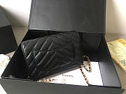 Chanel Flap Bag Calfskin Leather Black with Gold Hardware - 2