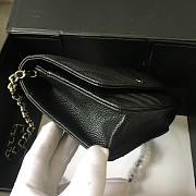 Chanel Flap Bag Calfskin Leather Black with Silver Hardware - 6