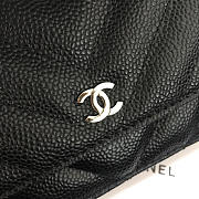 Chanel Flap Bag Calfskin Leather Black with Silver Hardware - 5