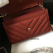 Chanel Flap Bag Calfskin Leather Red with Gold Hardware - 6