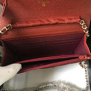 Chanel Flap Bag Calfskin Leather Red with Gold Hardware - 4