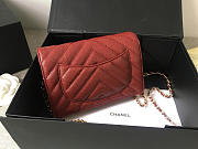 Chanel Flap Bag Calfskin Leather Red with Gold Hardware - 2