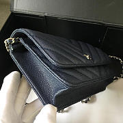 Chanel Flap Bag Calfskin Leather Blue with Silver Hardware - 2