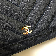 Chanel Flap Bag Calfskin Leather Blue with Gold Hardware - 6