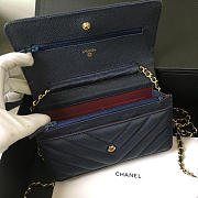 Chanel Flap Bag Calfskin Leather Blue with Gold Hardware - 5