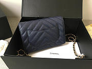 Chanel Flap Bag Calfskin Leather Blue with Gold Hardware - 3