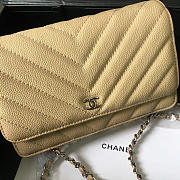 Chanel Flap Bag Calfskin Leather Apricot with Silver Hardware - 2