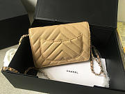 Chanel Flap Bag Calfskin Leather Apricot with Silver Hardware - 3