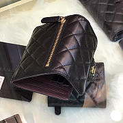 Chanel Plain Folding Black Wallets with Gold Hardware - 5