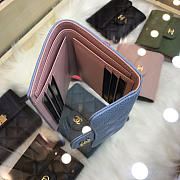 Chanel Plain Folding Blue and Pink Wallets with Gold Hradware - 6