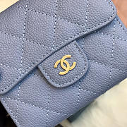 Chanel Plain Folding Blue and Pink Wallets with Gold Hradware - 3