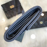 Chanel Calfskin Leather Plain Folding Blue Wallets - 4