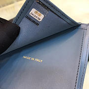 Chanel Calfskin Leather Plain Folding Blue Wallets - 3