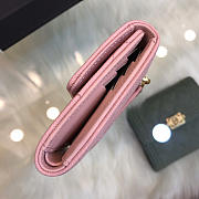 Chanel Lebay Calfskin Leather Plain Folding Pink Wallets - 6