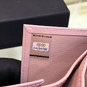 Chanel Lebay Calfskin Leather Plain Folding Pink Wallets - 2