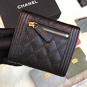 Chanel Lebay Calfskin Leather Plain Folding Black Wallets - 2