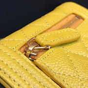Chanel Lebay Calfskin Leather Plain Folding Yellow Wallets - 2