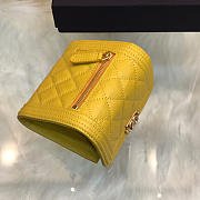 Chanel Lebay Calfskin Leather Plain Folding Yellow Wallets - 5