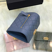 Chanel Lebay Calfskin Leather Plain Folding Light Blue Wallets  - 3