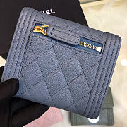 Chanel Lebay Calfskin Leather Plain Folding Light Blue Wallets  - 5
