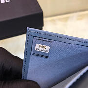 Chanel Lebay Calfskin Leather Plain Folding Light Blue Wallets  - 4