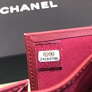 Chanel Lebay Calfskin Leather Plain Folding Red Wallets - 3