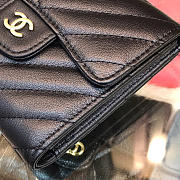 Chanel Calfskin Leather Plain Folding Black Wallets - 3