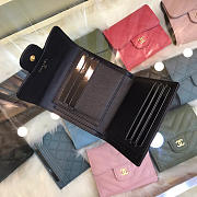Chanel Calfskin Leather Plain Folding Black Wallets - 5