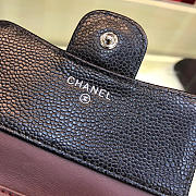 Chanel Calfskin Leather Plain Folding Black Wallets with Silver Hardware - 6