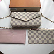 Louis Vuitton Damier Canvas Pochette Felicie Wallets Handbag 63106 - 2