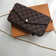 Louis Vuitton Damier Canvas Pochette Felicie Wallets Handbag 63032 - 4