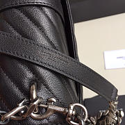 YSL Monogram College Black Medium Bag with Silver Hardware 24cm - 4