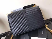 YSL Monogram College Black Medium Bag with Gold Hardware 24cm - 6