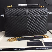 YSL Monogram College Black Large Bag with Gold Hardware 32cm - 6