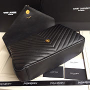 YSL Monogram College Black Large Bag with Gold Hardware 32cm - 3