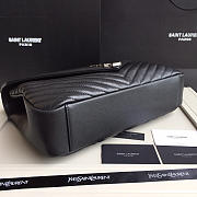 YSL Monogram College Black Large Bag with Silver Hardware 32cm - 6