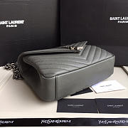 YSL Monogram College Gray Medium Bag with Silver Hardware 24cm - 2
