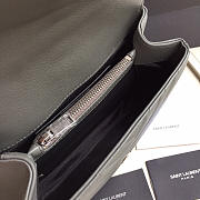 YSL Monogram College Gray Medium Bag with Silver Hardware 24cm - 6