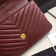 YSL Monogram College burgundy Medium Bag with Gold Hardware 24cm - 2