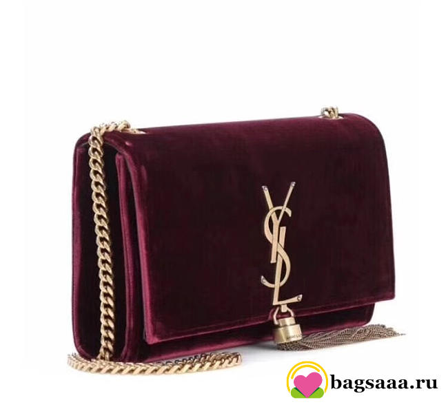 YSL Saint Laurent Red Bag with Gold Hardware - 1