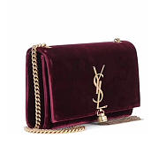 YSL Saint Laurent Red Bag with Gold Hardware - 1