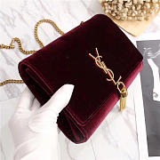 YSL Saint Laurent Red Bag with Gold Hardware - 3