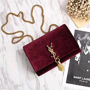 YSL Saint Laurent Red Bag with Gold Hardware - 6