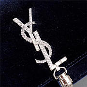 YSL Saint Laurent in Blue Bag with Gold Hardware - 3