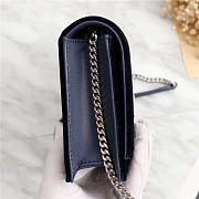 YSL Saint Laurent in Blue Bag with Gold Hardware - 5