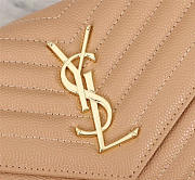 YSL original leather women's shoulder bag in Light Pink 26801 - 5