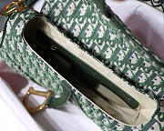 Dior Oblique Jacquard Canvas Calfskin leather Saddle Large Bag in Green - 6