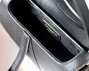 Dior Oblique Calfskin leather Saddle Small Bag in Black - 6