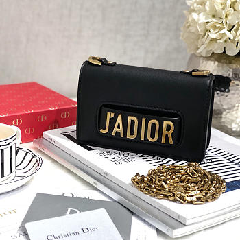 Dior Jadior Black Leather shoulderbag for Women 18 cm